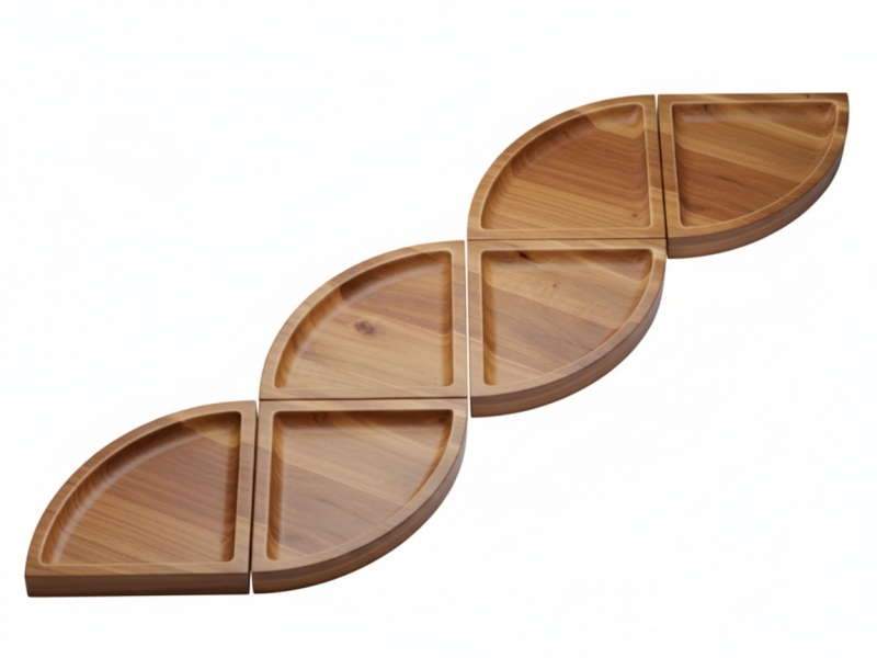 Acacia elegant modular wooden platters